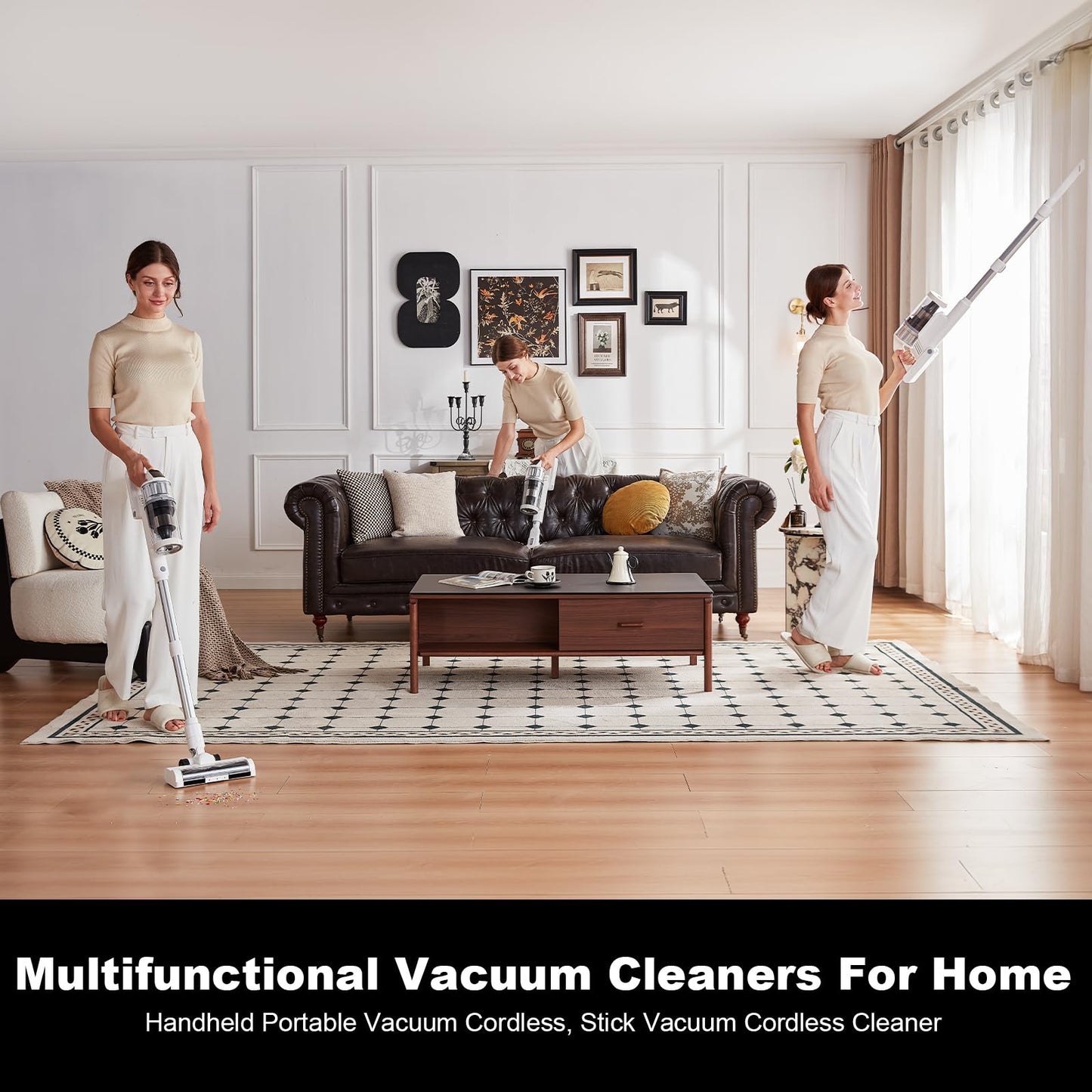 Cordless Vacuum Cleaner - Portable Handheld Rechargeable for Home & Pet Hair, Lightweight Wireless-V10