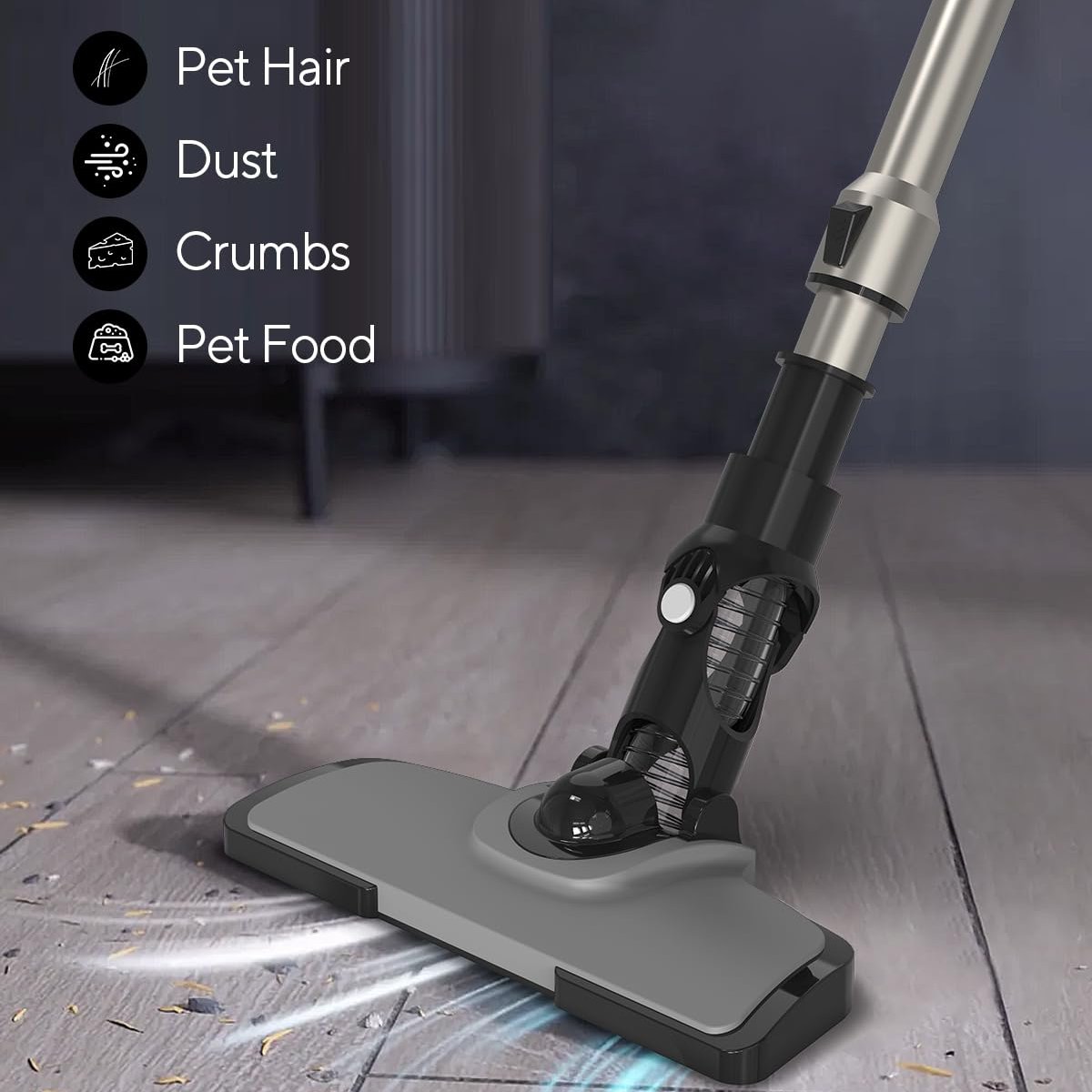 Cordless Vacuum Cleaner - Lightweight High-Power Stick for Pet Hair, Carpet & Hardwood, Portable Wireless-DW282