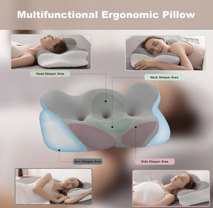 Cotiro Cervical, Neck and Shoulder Pain Pillows Contour Pillows Neck Pillows Ergonomic Memory Foam Pillows