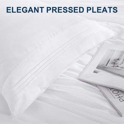 Cotiro 6 Piece Sheet Set King Size Hotel Luxury Sheet Set Deep Pocket Anti-Wrinkle Sheet Set