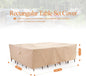 Patio Ottoman Covers Waterproof, Outdoor Coffee Table Cover Square, Fire Pit Table Cover Wind Resistant, UV Resistant
