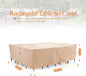 Patio Ottoman Covers Waterproof, Outdoor Coffee Table Cover Square, Fire Pit Table Cover Wind Resistant, UV Resistant