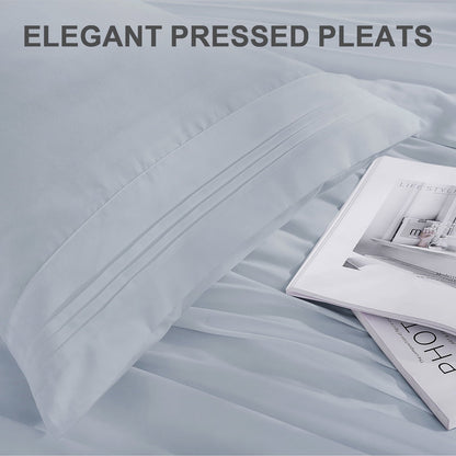 Cotiro 6 Piece Sheet Set King Size Hotel Luxury Sheet Set Deep Pocket Anti-Wrinkle Sheet Set