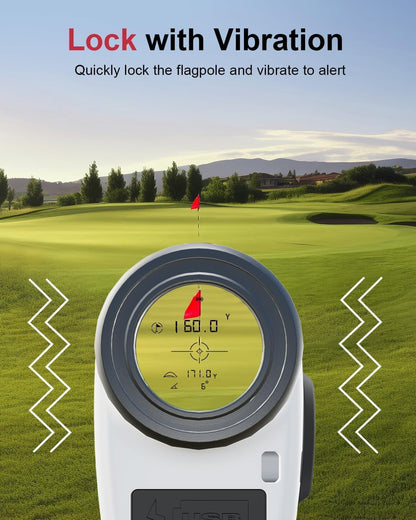 Golf Rangefinder with Slope,7X Magnification Laser Rangefinder, Rechargeable Range Finders Golfing