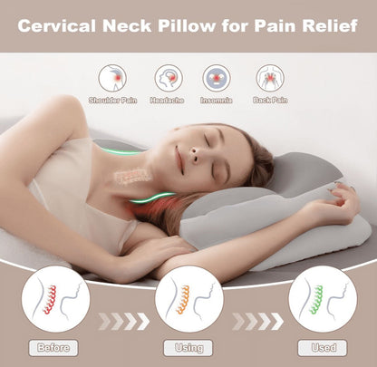 Cotiro Cervical, Neck and Shoulder Pain Pillows Contour Pillows Neck Pillows Ergonomic Memory Foam Pillows