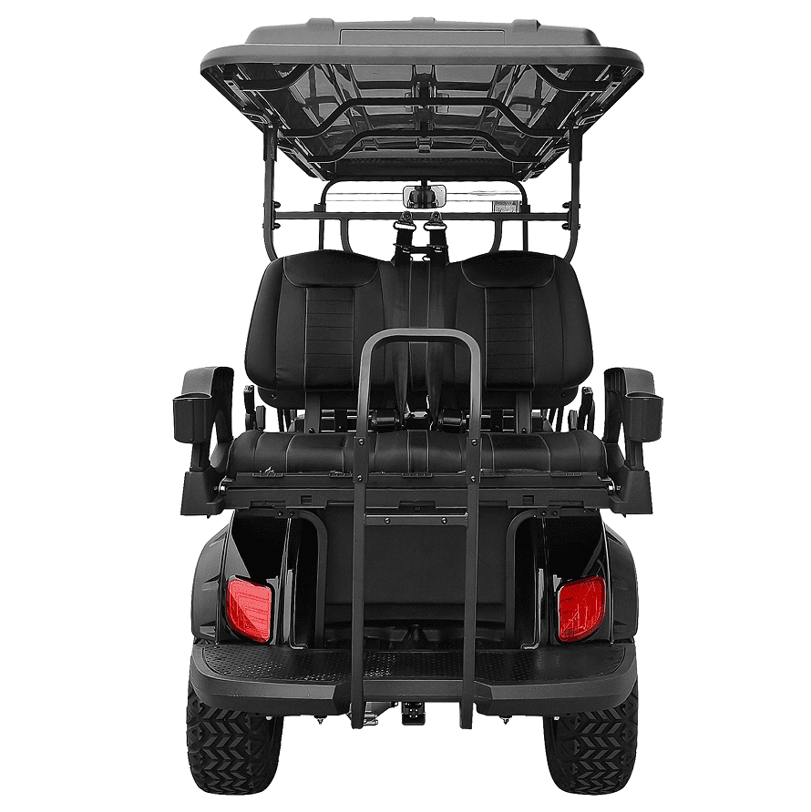 Luxury 6 Passenger Electric Cart, Lithium Battery, 48V 150AH, 40 Mile Driving Range, 5000W Electric Motor, 6 Seats, Golf Cart, Water Fall LED Lights, Electric Power Steering, Back Up Cam, Red