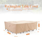 Patio Ottoman Covers Waterproof, Outdoor Coffee Table Cover Square, Fire Pit Table Cover Wind Resistant, UV Resistant