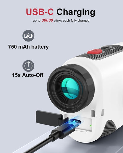 Golf Rangefinder with Slope,7X Magnification Laser Rangefinder, Rechargeable Range Finders Golfing
