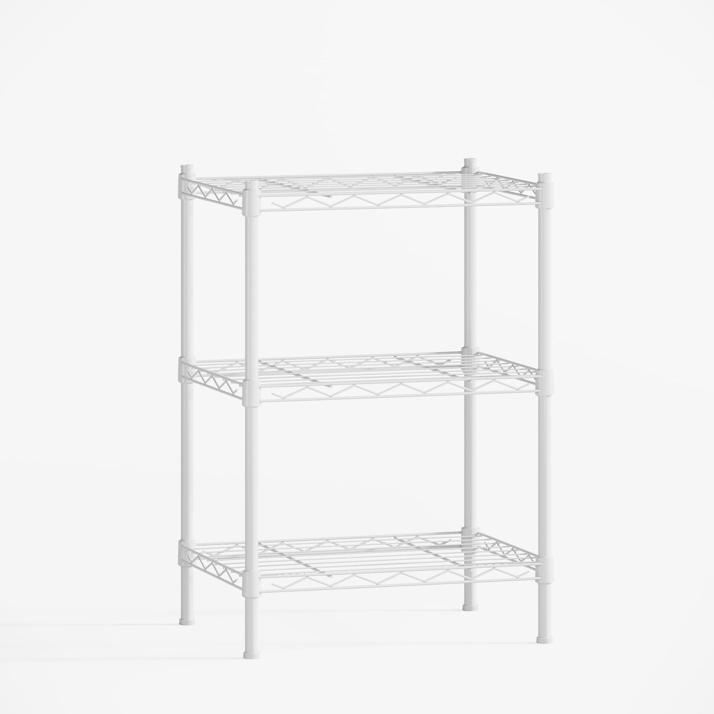 Cotiro 3-Tier Strong Storage Shelving Unit,Hollow Metal Wire Shelf with Anti-Sleep Feet,Indoor,Bathroom Black