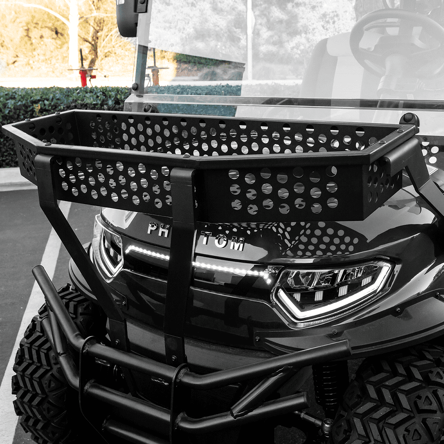 Luxury 6 Passenger Electric Cart, Lithium Battery, 48V 150AH, 40 Mile Driving Range, 5000W Electric Motor, 6 Seats, Golf Cart, Water Fall LED Lights, Electric Power Steering, Back Up Cam, Red