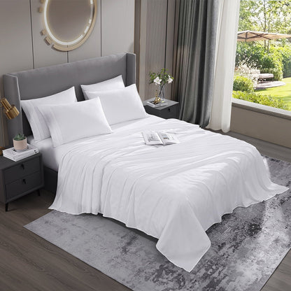 Cotiro 6 Piece Sheet Set King Size Hotel Luxury Sheet Set Deep Pocket Anti-Wrinkle Sheet Set