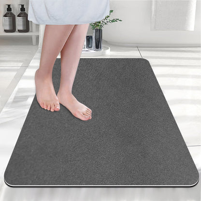 Cotiro Bathroom Carpet -Gray Memory Foam Bathroom Carpet, Suitable for Bathroom Flooring,Bathtub,Shower,Toilet and Decoration,Fast Water Absorption,Fast Dry