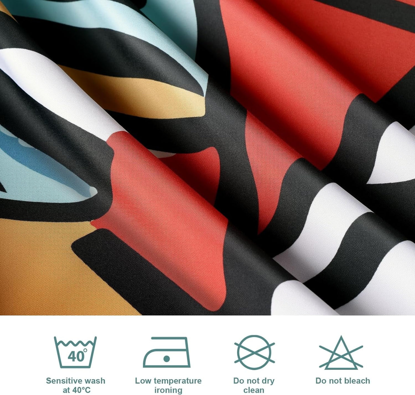 Shower Curtain with 12 Hooks Waterproof Curtain for Bathroom Modern Art Floral Polyester Fabric Abstract Shower Curtains 72x72