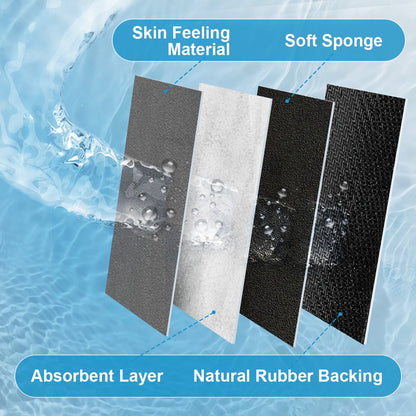 Cotiro Bathroom Carpet -Gray Memory Foam Bathroom Carpet, Suitable for Bathroom Flooring,Bathtub,Shower,Toilet and Decoration,Fast Water Absorption,Fast Dry