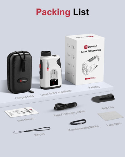 Golf Rangefinder with Slope,7X Magnification Laser Rangefinder, Rechargeable Range Finders Golfing