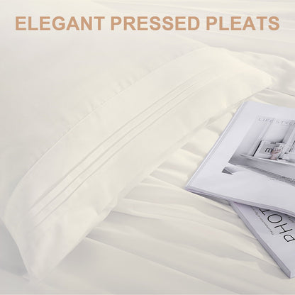 Cotiro 6 Piece Sheet Set King Size Hotel Luxury Sheet Set Deep Pocket Anti-Wrinkle Sheet Set