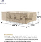 Patio Ottoman Covers Waterproof, Outdoor Coffee Table Cover Square, Fire Pit Table Cover Wind Resistant, UV Resistant