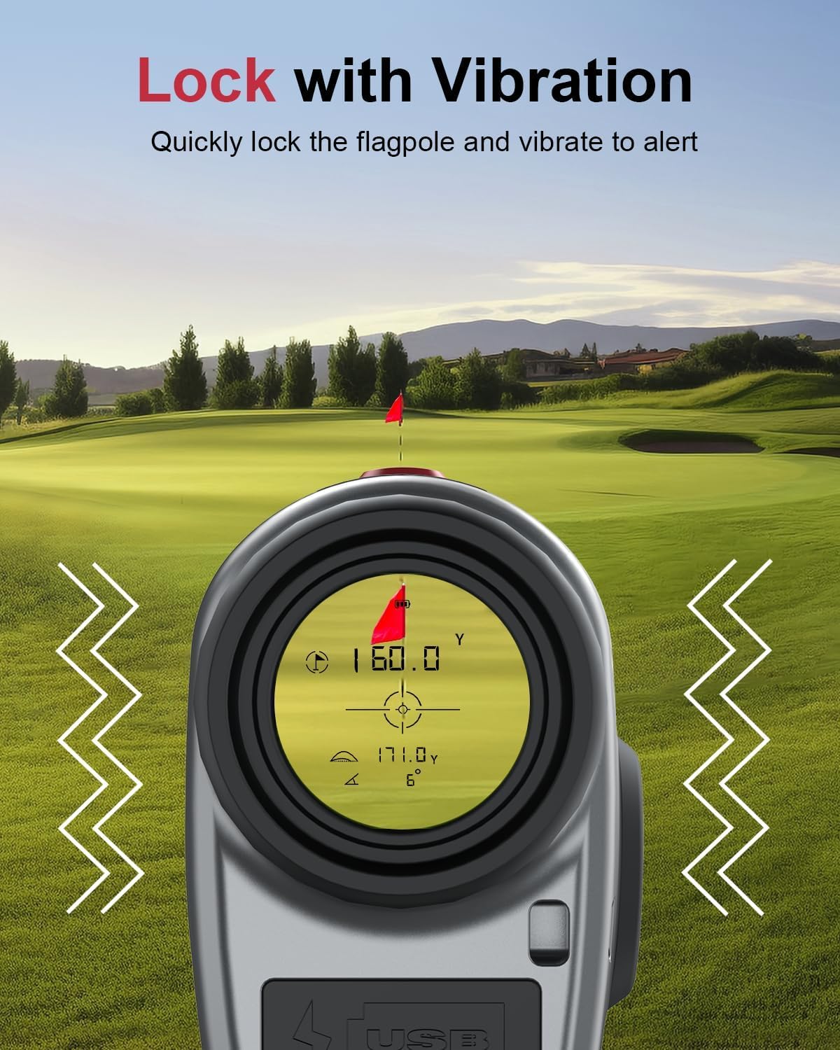 Cotiro Golf Magnetic, 1300 Yard Laser Golf Distance Rangefinder with Slope 7x Magnification Rechargeable Rangefinder Golf Ball with Flag Lock Vibrating Golf Accessory for Hunting