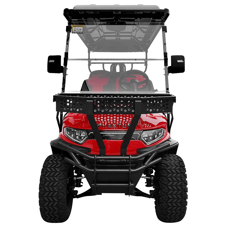 Luxury 6 Passenger Electric Cart, Lithium Battery, 48V 150AH, 40 Mile Driving Range, 5000W Electric Motor, 6 Seats, Golf Cart, Water Fall LED Lights, Electric Power Steering, Back Up Cam, Red