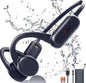 Cotiro Bone Conduction Headphones, Bluetooth 5.3 Open-Ear Headphones with Mic | MP3 Mode Built-in 32GB & 10Hrs Playtime, IP68 Waterproof Bone Conduction for Running, Cycling, Walking