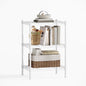 Cotiro 3-Tier Strong Storage Shelving Unit,Hollow Metal Wire Shelf with Anti-Sleep Feet,Indoor,Bathroom Black
