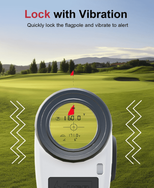 Cotiro Golf Magnetic, 1300 Yard Laser Golf Distance Rangefinder with Slope 7x Magnification Rechargeable Rangefinder Golf Ball with Flag Lock Vibrating Golf Accessory for Hunting