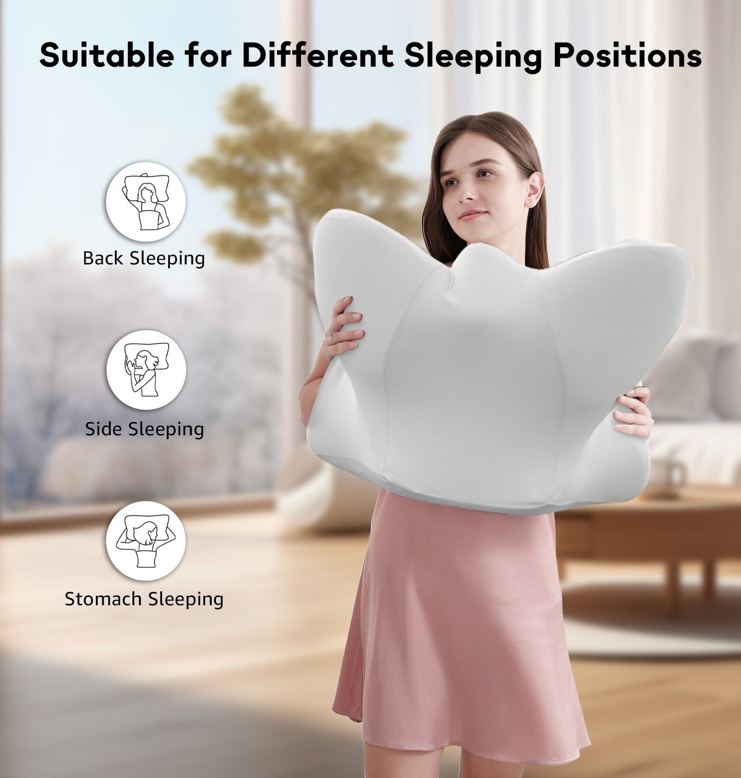 Neck Pillow for Sleeping, Cervical Neck Pillow, Memory Foam Pillows, Side Sleeper Pillow, Ergonomic Pillow for Neck Pain Relief, Bed Pillows, Body Pillow, Cooling Pillow