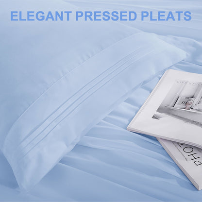 Cotiro 6 Piece Sheet Set King Size Hotel Luxury Sheet Set Deep Pocket Anti-Wrinkle Sheet Set