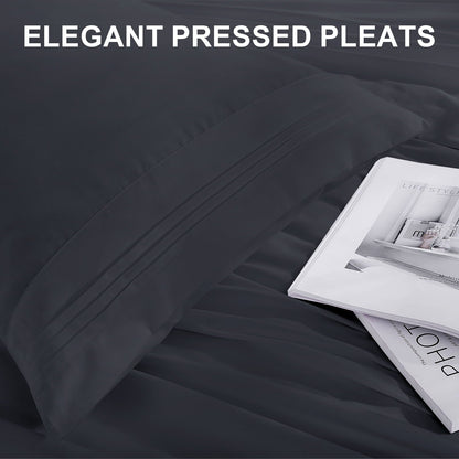 Cotiro 6 Piece Sheet Set King Size Hotel Luxury Sheet Set Deep Pocket Anti-Wrinkle Sheet Set