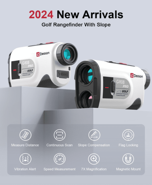 Cotiro Golf Magnetic, 1300 Yard Laser Golf Distance Rangefinder with Slope 7x Magnification Rechargeable Rangefinder Golf Ball with Flag Lock Vibrating Golf Accessory for Hunting