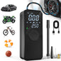 DEASON Tire Inflator Portable Air Compressor,150 PSI Cordless Mini Bike Tire Pump,Air Pump for Car Motorcycle Bicycle Tires,Balls,with Pressure Gauge,LED Light